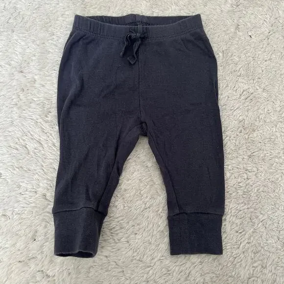 Baby Gap Dark Gray Banded Leggings Knit Pants Baby Boy Girl 3-6 Months
