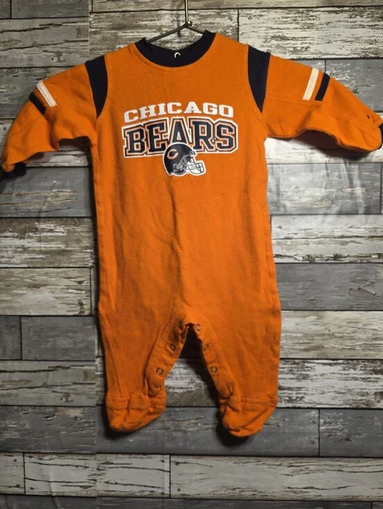 Chicago Bears Orange Baby One-Piece