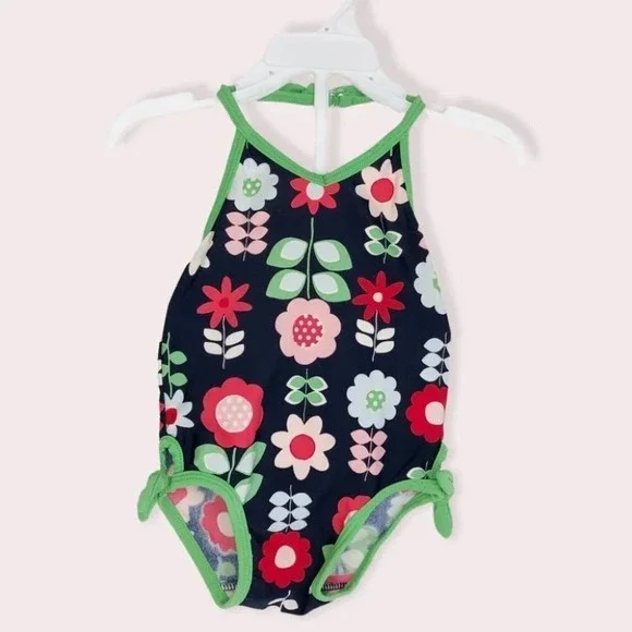 Baby‎ Gap swimsuit one piece halter bold floral  size 6-12 month