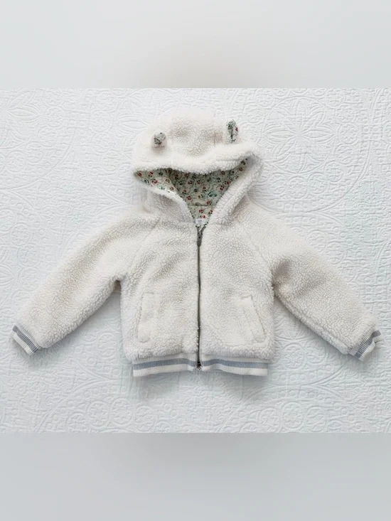 GAP x Sarah Jessica Parker Hooded Fleece Bunny Bomber Jacket - 4