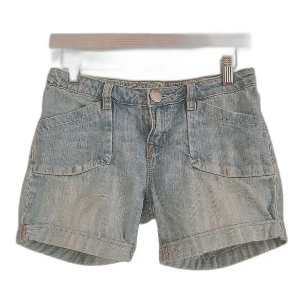 GAP Light Blue Kids Denim Shorts Size 12 Girls