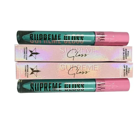 Jeffree‎ Star Gloss'd In Paradise Supreme Gloss Teal Blue Lip Gloss 2-Pack NIB
