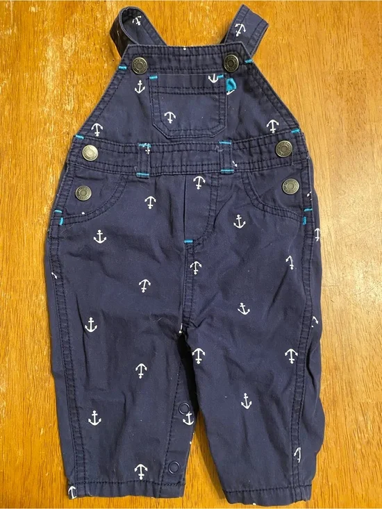 Carter's Navy Anchor Print Overalls