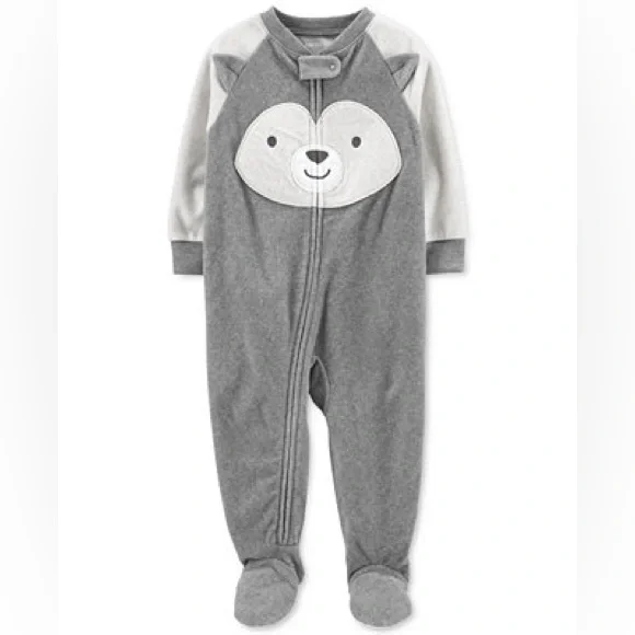 Carter's Baby Boys 1-Pc. Husky Face Fleece Footed Pajamas Size 3T