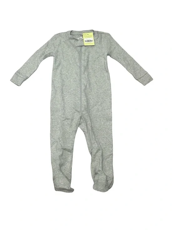 NWT Primary Grey Baby Size 6-9 Months Footed One-Piece Zipper Sleepwear