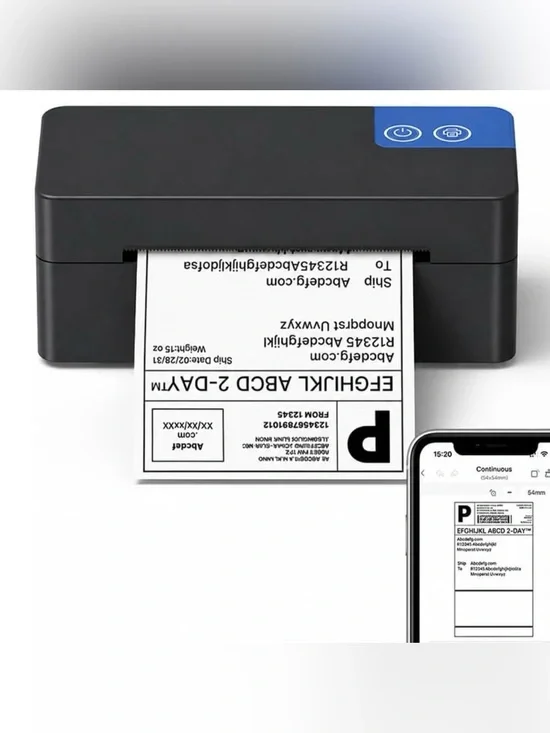 Bluetooth Thermal Shipping Label Printer, 4x6 Portable Thermal Printer