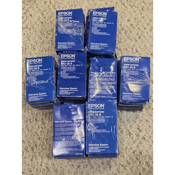 Lot Of 34 New Genuine Epson ERC-38 B  Ink Ribbons