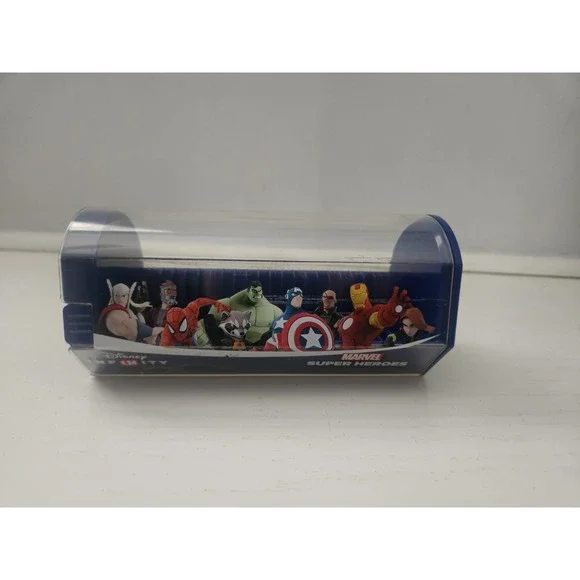 Disney Infinity Power Disc‎ Carrying Case Blue Marvel Super Heros **Read**