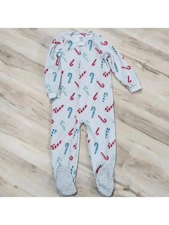 Boy's‎ 5T Candy Cane Fleece pj's