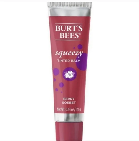 3 x Burt's Bees Squeezy Tinted Balm Berry Sorbet