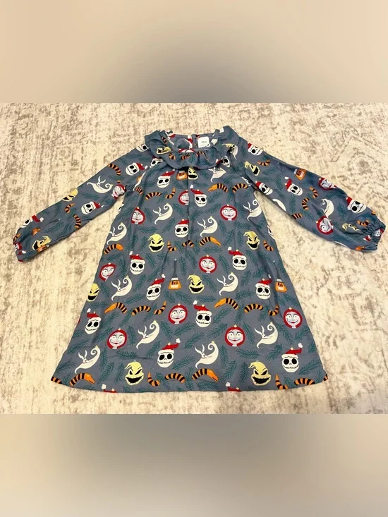 Hanna Andersson Nightmare Before Christmas Flannel Nightgown Girls 6/7