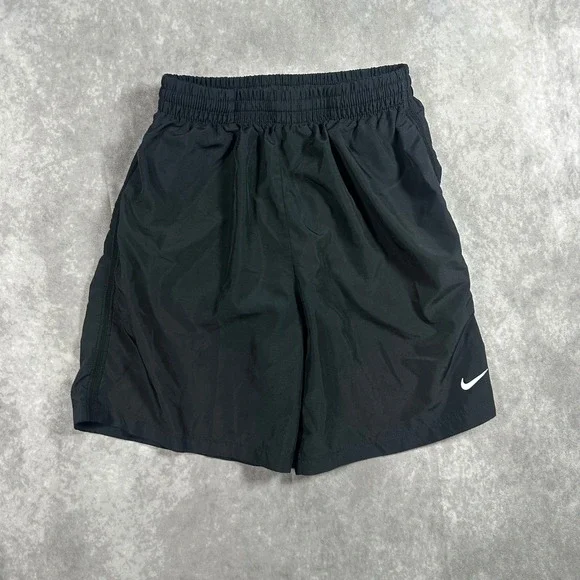 Nike Girls Dri-FIT Black Athletic Shorts Kids Large L Elastic Waist Running Gym