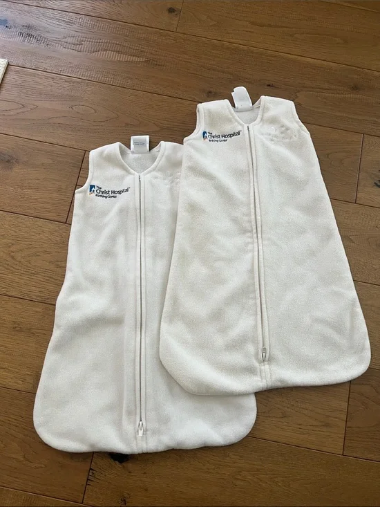 Halo Sleep Sacks - Set of 2 - Size XS - cream - NB to 3 mos or 5-10lbs fleece