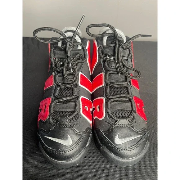 Nike Air More Uptempo Scottie Pippen Black Red White‎ DM0019-001 Kids Size 13.5C