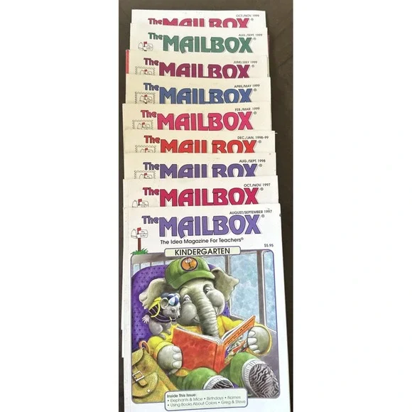 The Mailbox Monthly Idea Magazines for Teachers Pre-K/Kindergarten Lot Of 9 '90s