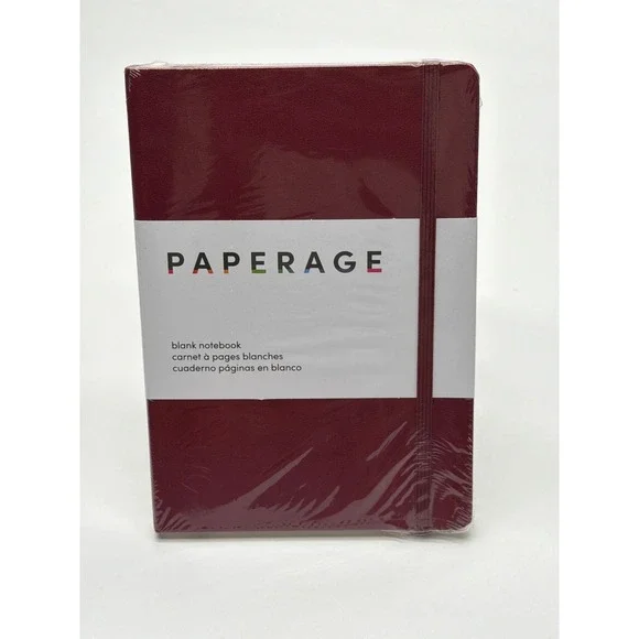Paperage‎ Blank Notebook Hardcover Burgundy 5.6x8 160 Pages 100gsm 88018 NEW