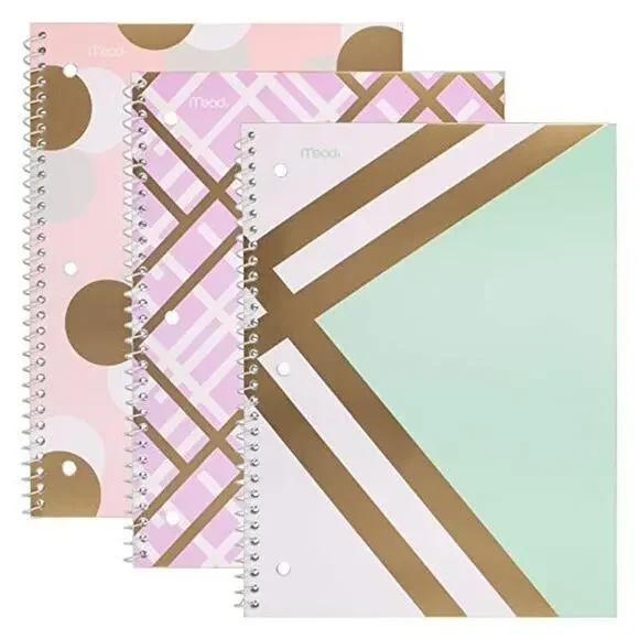 Mead Spiral Notebooks, 1‎ Subject, College Ruled Pape 12 Pack
