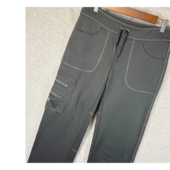 Athleta Wide Leg Pants Womens Size‎ S Black Drawstring Casual 30x32 Yoga Lounge
