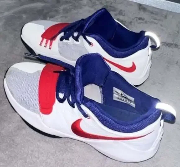 Nike PG 1 GS Snapback USA Basketball Shoes White/University Red 880304-164