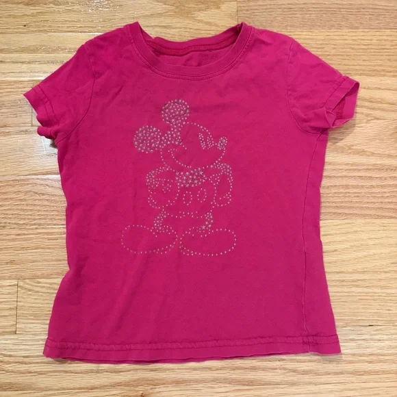 Pink T-Shirt with Mickey Mouse Design