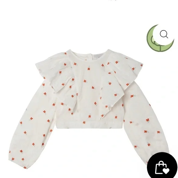 White Floral Kids Topby lux designer Stella McCartney