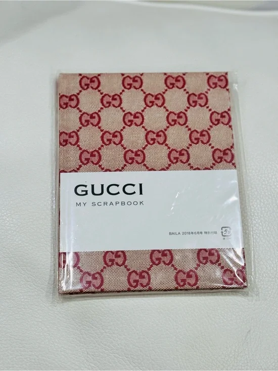 GUCCI Pink GG Monogram Scrapbook Notebook