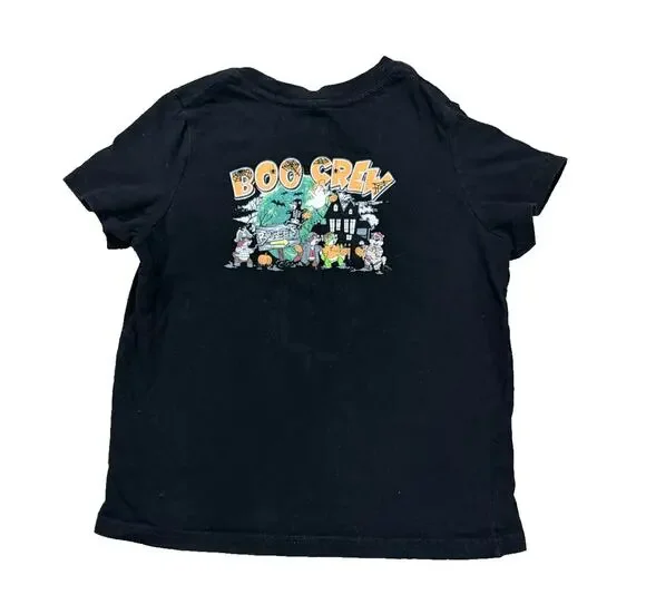Buccee's Black T-shirt Halloween Graphic Boo Crew Beaver Size 4T Boys Girls Top