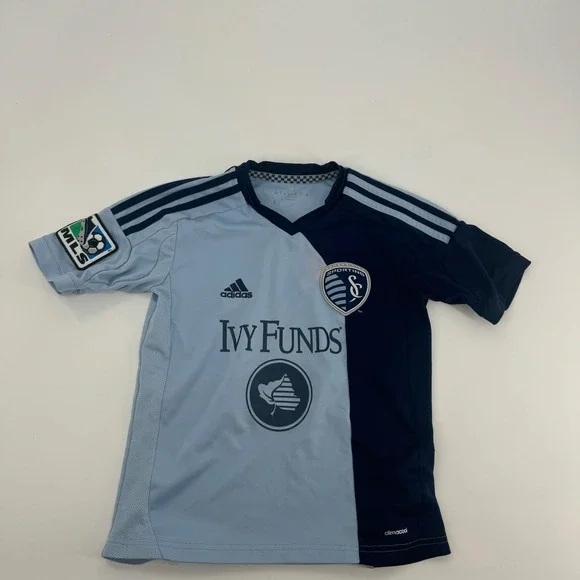 Adidas Sporting Kansas City MLS Jersey‎ Youth Size S Soccer T-Shirt