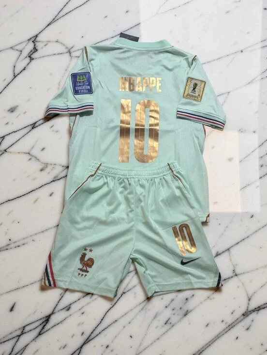 Mbappe France 2026 World Cup Away Kids Jersey Shorts Set