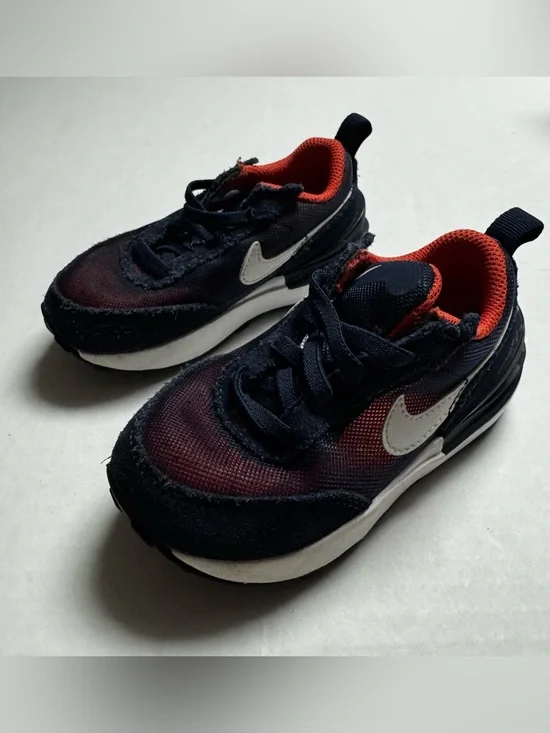 Size 7C - Nike Waffle One (TD) Trainer  In Midnight Navy EUC, No Box