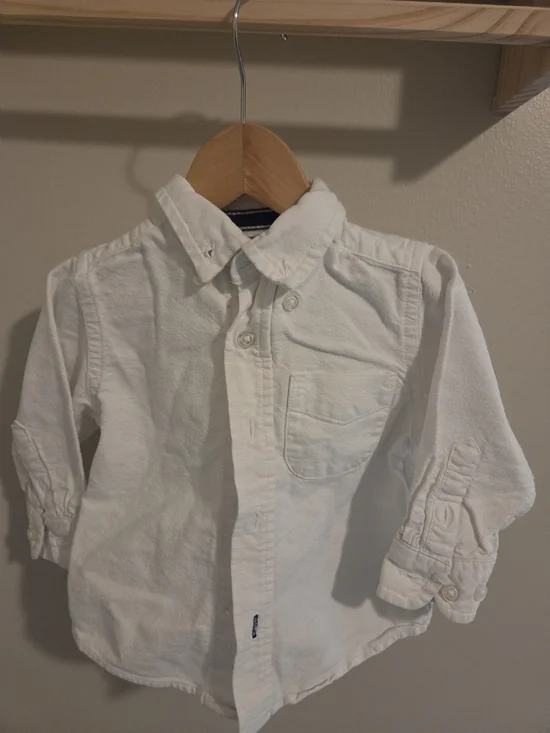 Place White Button-Down Shirt for Baby Boy 6-9