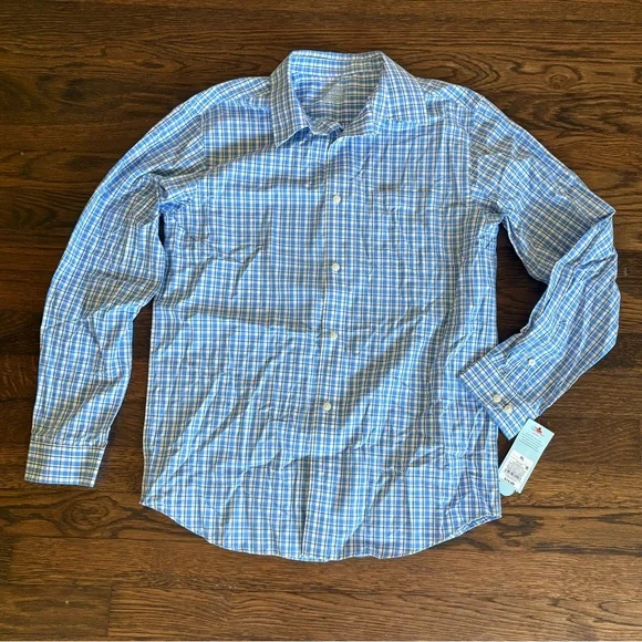 Cat & Jack NWT boys checkered button up shirt