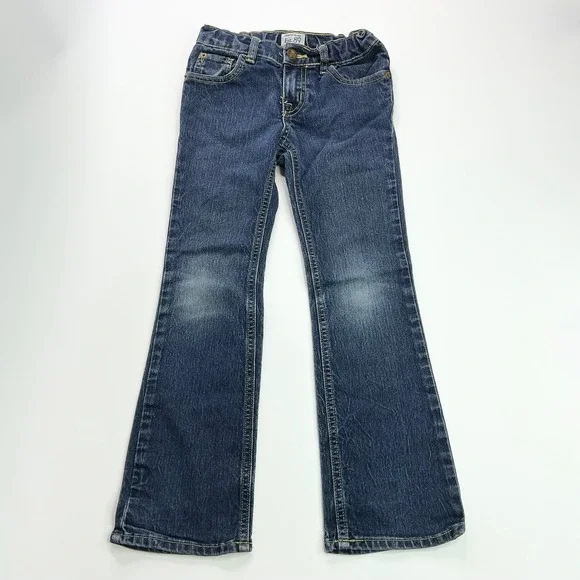 The Children's Place Blue Bootcut Jeans Kids 6x/7 Stretch Adjustable Waist