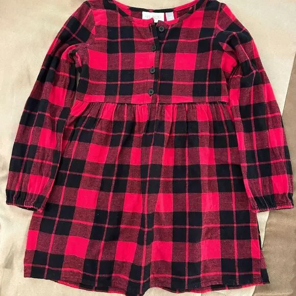 The-children-s-place Red and Black Dress