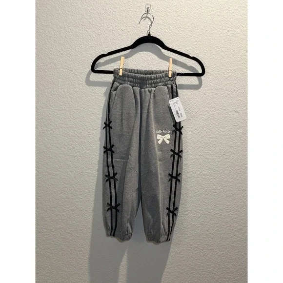 The Children's Place Kids Hello Kitty‎ Joggers Gray Size S 5/6