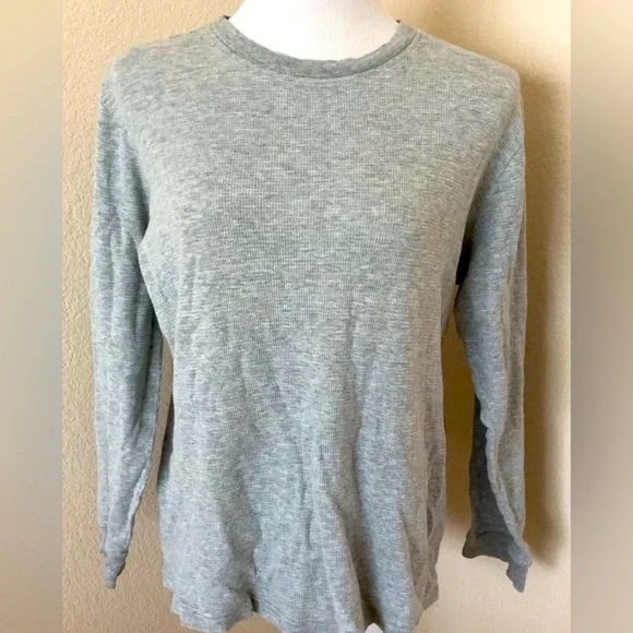 Cotton shirt long sleeves pajama top or house shirt size S mens soft knit cotton