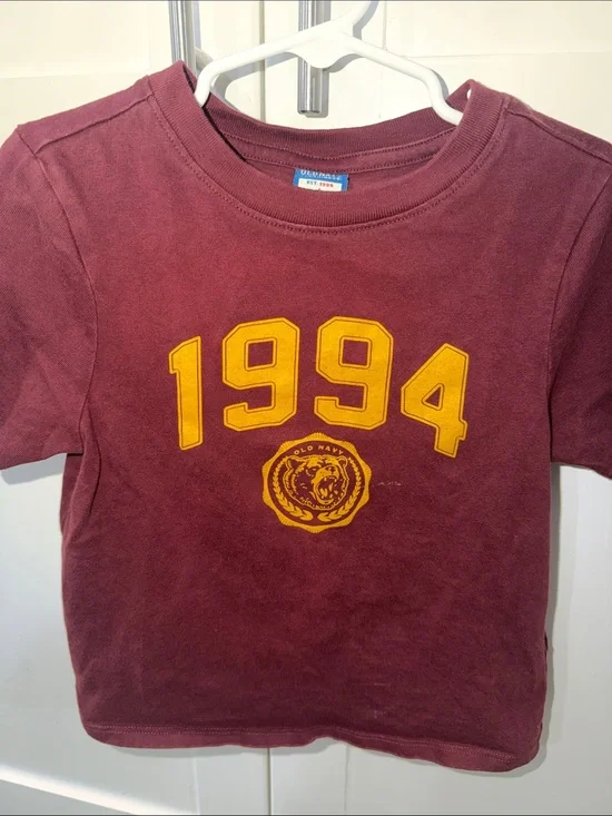 Old Navy Maroon Tee with Yellow 1994 Graphic
