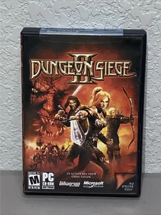 Dungeon Siege II 2 Microsoft PC CD ROM‎ Games 2005 4 Disc Set With Box NO Manual
