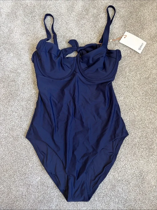 Quince Italian Underwire One-Piece Swimsuit in Navy L