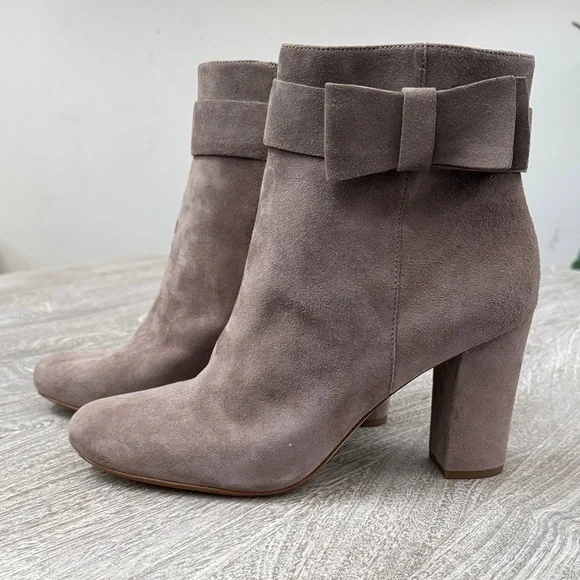 Kate Spade Suede Ankle Boots in Taupe, Women’s Size 10M, Like New