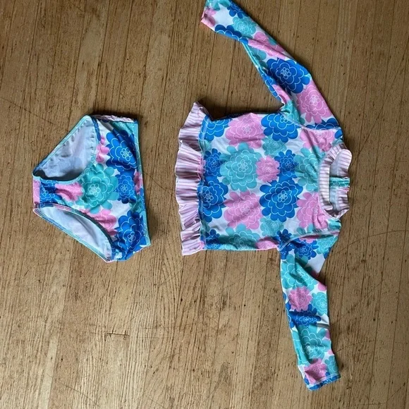 Ruffle butts rashguard family matching swim suit