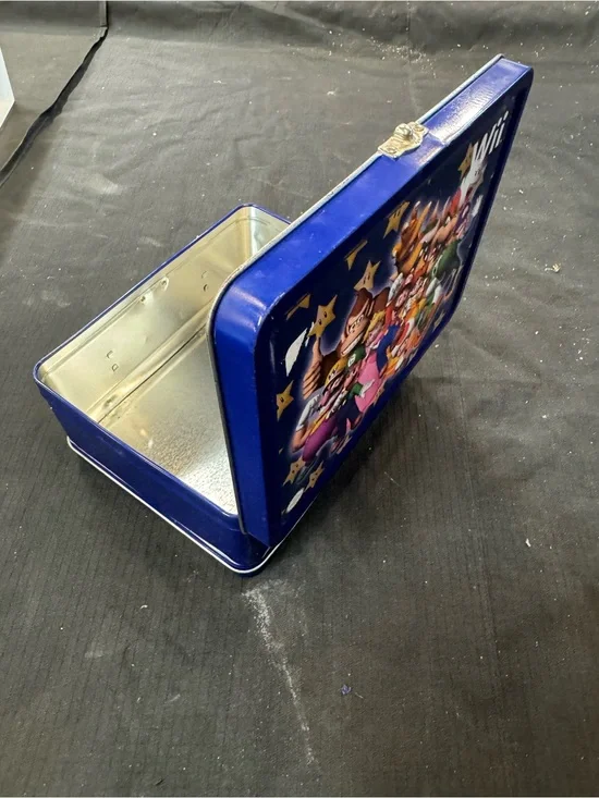 Nintendo Blue Super Mario Character Tin Lunchbox Style Case