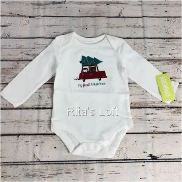 GYMBOREE My First Christmas Bodysuit Holiday‎ Tree