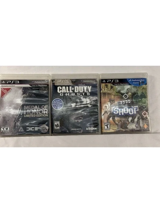 Call of Duty Ghosts, The Shoot, Medal of Honor Sony PlayStation PS3 Lot of 3