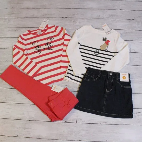Gymboree Girl Pants Tops Skirt Size 4T 4 Lot