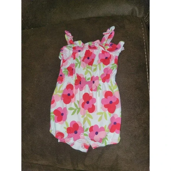 Gymboree layette‎ line tropical pedals romper size 0 3 months