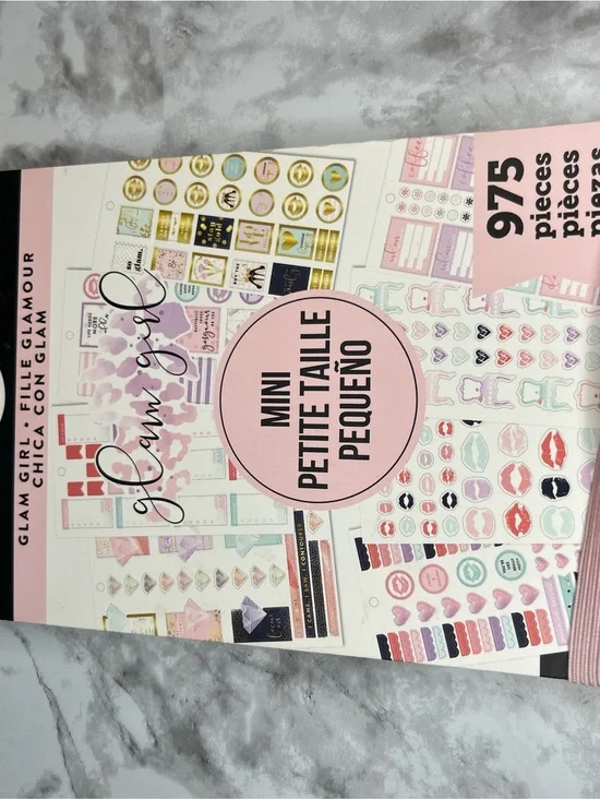 Happy Planner Mini Sticker Kit - Pink, Gold, Mint & Navy