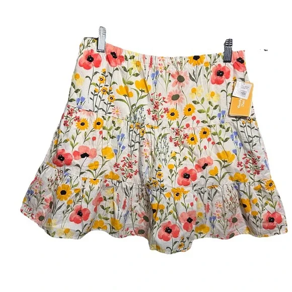 Gymboree Skirt ‎ 12 Floral Tiered Skort Country Trail NWT Poppys Yellow