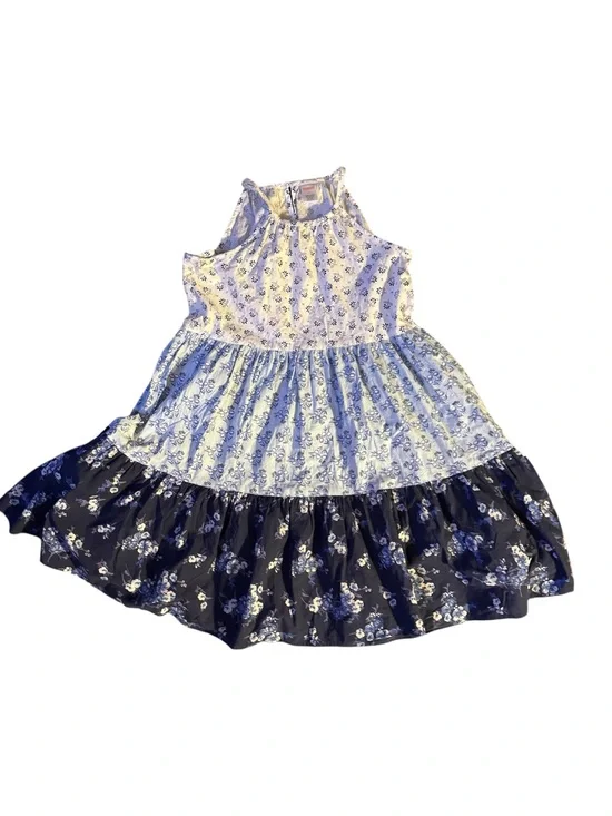 Gymboree Girls Floral Tiered Dress - Blue Skies sleeveless dress  size 12