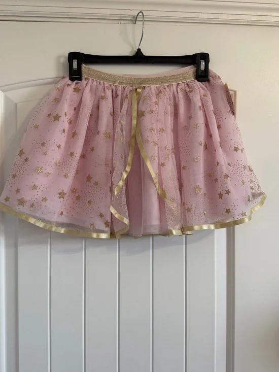 Gymboree Pink Tulle Skirt with Gold Star Accents